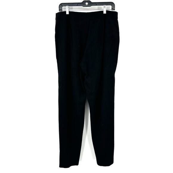 J. Jill Stretch Size 12 Vintage Black Pants Wool Blend Sailor Style Made in HK - Picture 2 of 4